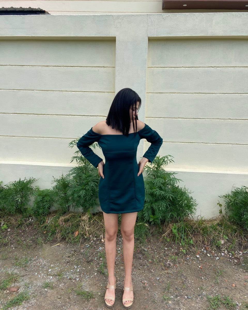 Long Sleeve Off-Shoulder Dress