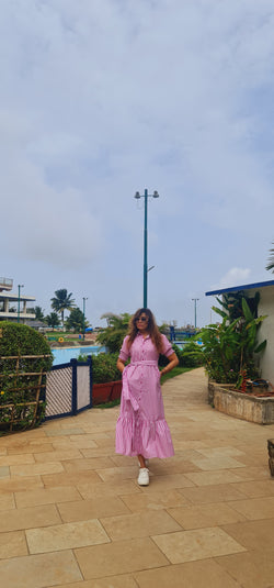 Hot Pink Stripes Dress