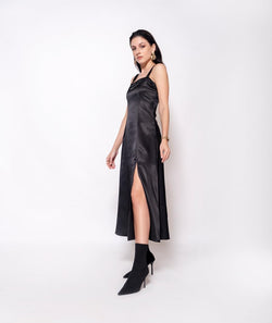 sachin and babi light blue dress Sam Edelman Women's Cap-Sleeve Side-Slit Midi Dress main image 1