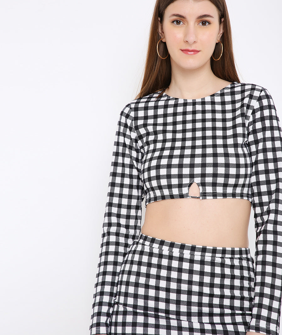 Checks Crop Top