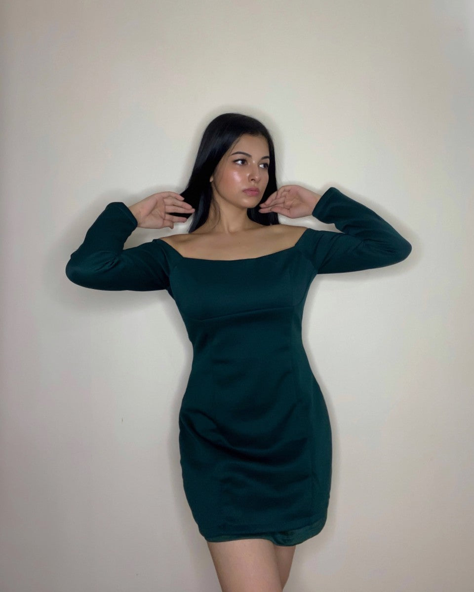 Long Sleeve Off-Shoulder Dress