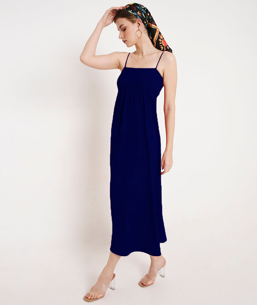 Navy Blue Casual Summer Dress