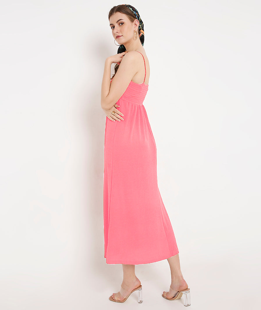 Pink Casual Summer Dress