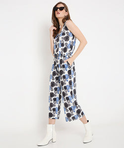 Large Circles Summer Jumpsuit with  Pockets