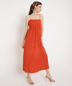 Orange Casual Summer Dress