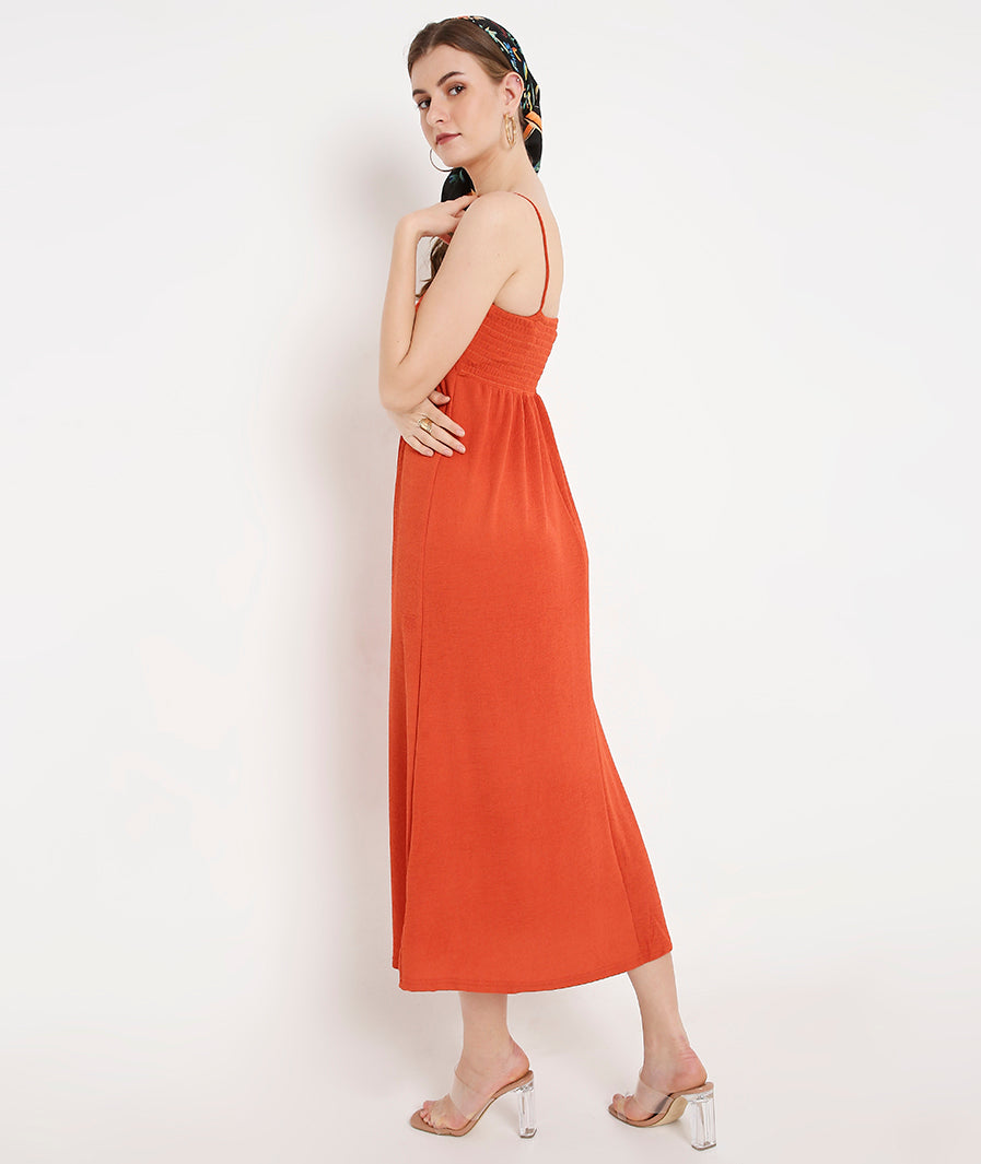 Orange Casual Summer Dress