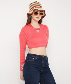 Punch Crop Top with a Back Window