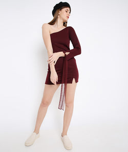 Wine Handana Cocktail Dress