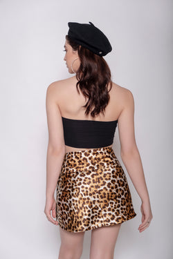 Animal Wrap Around Mini Skirt